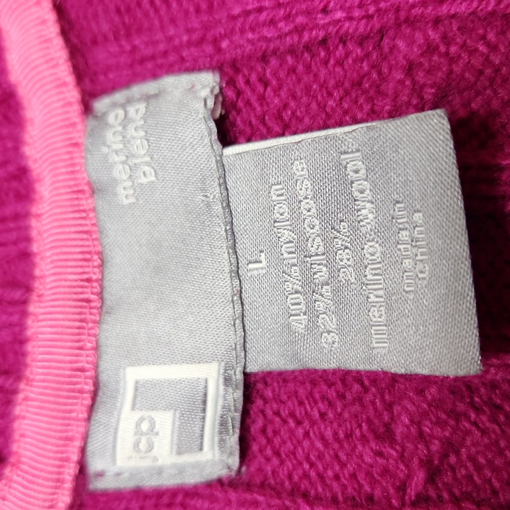 JCPenney Women's Fuchsia Cable Knit Sweater - Picture 3 of 8